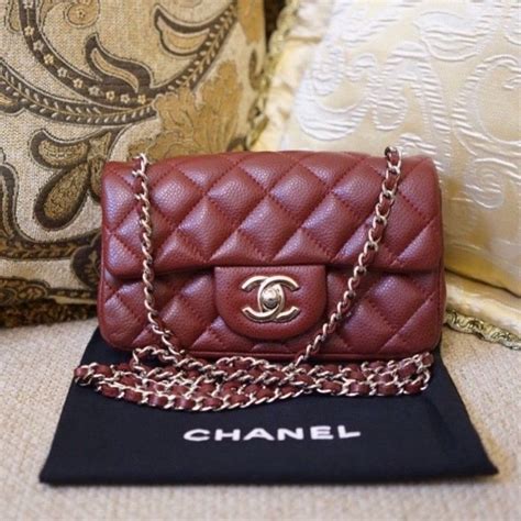 chanel extra mini burgundy caviar